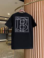 Burberry Exclusive cotton short-sleeved T-shirt with TB embroidery on the back black - 4