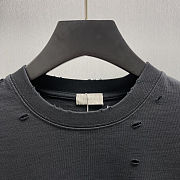 Dior 23FW ripped letter printed T-shirt short black - 3
