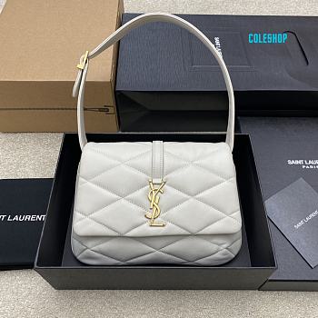 YSL women's handbag lambskin white 24×18×5.5cm