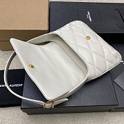 YSL women's handbag lambskin white 24×18×5.5cm - 2