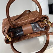 Bottega Veneta Vintage Brown Intrecciato Leather 28x18x13cm - 4