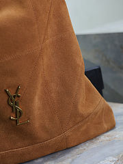 SAINT LAURENT  Jamie quilted suede shoulder bag brown 34×41×5cm - 5