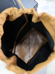SAINT LAURENT  Jamie quilted suede shoulder bag brown 34×41×5cm - 4