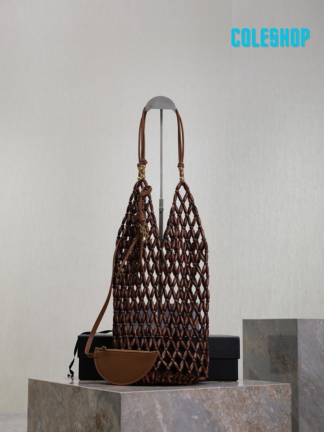 YSL bucket bag crafted withwood brown 14×43×14cm - 1