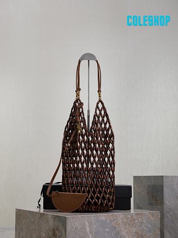 YSL bucket bag crafted withwood brown 14×43×14cm