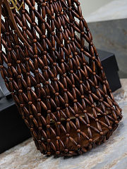 YSL bucket bag crafted withwood brown 14×43×14cm - 2