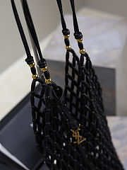 SAINT LAURENT Jamie quilted suede shoulder bag black 34×41×5cm - 4