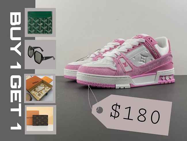 LV Trainer Sneaker Pink 1AIKNU - 1