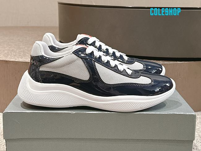 Patent leather and technical fabric Prada America's Cup sneakers - 1