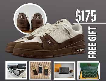 LV Trainer Sneaker white and black 1AHTM1