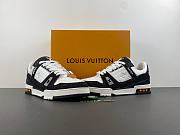 Louis Vuitton LV trainer white black brown LV co-branded original version x2 - 5