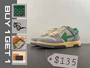 OFF-WHITE Out Of Office OOO Low Tops Light Grey Green OMIA189S24LEA0110555 - 1