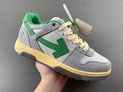 OFF-WHITE Out Of Office OOO Low Tops Light Grey Green OMIA189S24LEA0110555 - 6