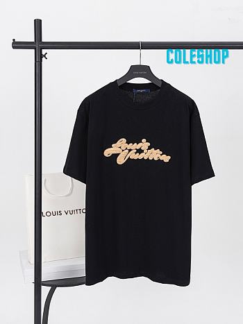 LV Artistic letter logo embroidered short-sleeved T-shirt