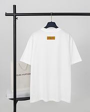 LV Bedroom oil painting graffiti print short-sleeved T-shirt - 3