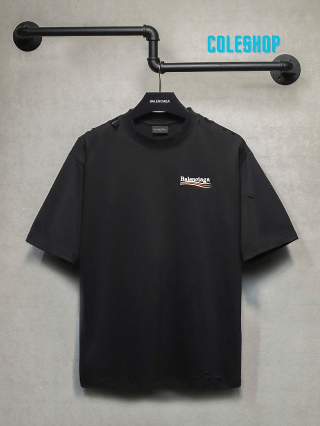 balenciaga Coke hole embroidered short-sleeved T-shirt - 1