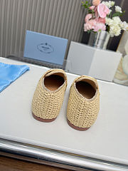 Prada logo-triangle raffia loafers - 6