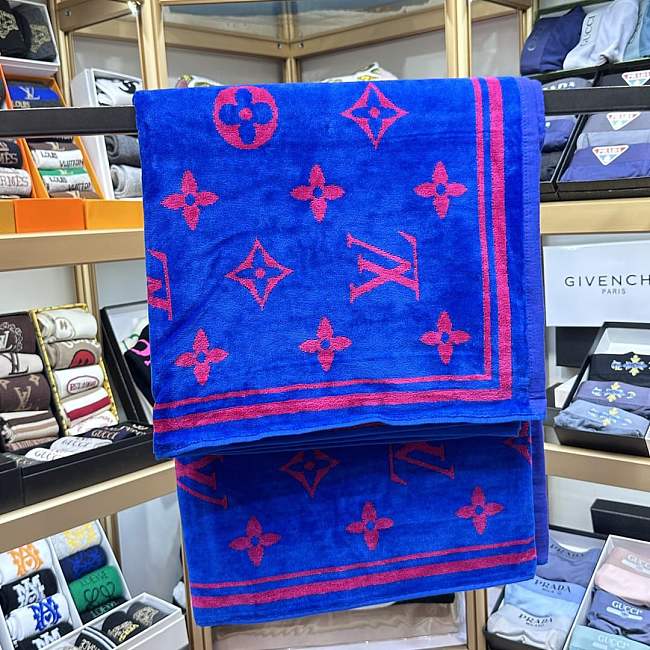 Louis Vuitton Monogram Classic Beach Towel blue Size: 160*90cm - 1
