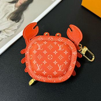 LV red crab keychain