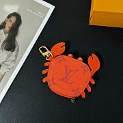 LV red crab keychain - 5