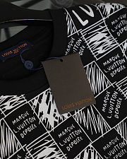 LOUIS VUITTON 2025 New Classic Checkerboard Print Short-Sleeved Crewneck - 5