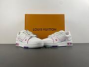  Louis Vuitton LV trainer all white pink  - 4