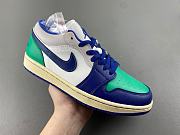 Air Jordan 1 Low Blends Abstract Blocking With Throwback Mavs Colors 553558-147 - 2