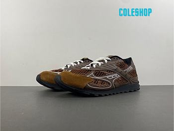 Bottega Veneta Orbit suede-trimmed mesh sneakers brown