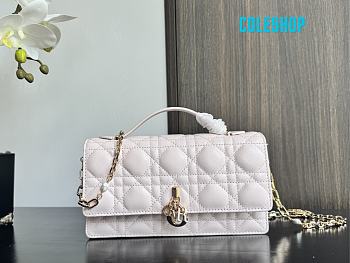 Dior Mini Bag Latte Cannage Lambskin 21x11.5x4.5 cm