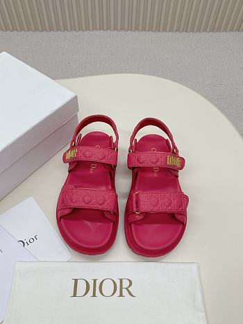 Dior Burgundy Sandals – Sleek & Bold Design