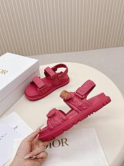 Dior Burgundy Sandals – Sleek & Bold Design - 3