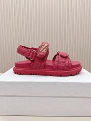 Dior Burgundy Sandals – Sleek & Bold Design - 5