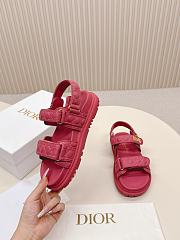 Dior Burgundy Sandals – Sleek & Bold Design - 6