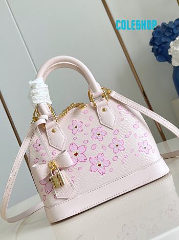 Louis Vuitton x Takashi Murakami Cherry Blossom Alma BB pink size 23.5x17.5x11.5 cm