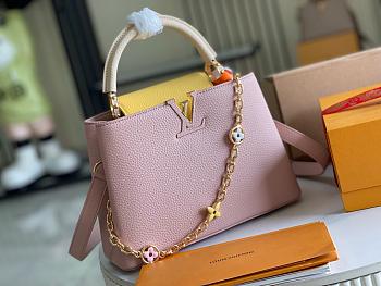 Louis Vuitton LV Capucines Mini Women's Handbag M22375 Pink 27x18x9 cm