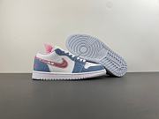 Air Jordan 1 Low SE Denim Sequin (GS) HQ2001-400 - 4
