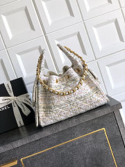 Chanel 25 Hobo bag white 20x 22x12.5cm - 4