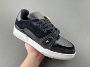Louis Vuitton LV trainer black and white  - 3