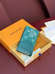 Louis Vuitton Coin Card Holder Monogram Eclipse Lagoon Blue 14.5x1x8cm - 6