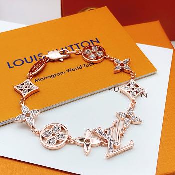 Idylle Blossom Multi-Motif Bracelet, Pink Gold and Diamonds 