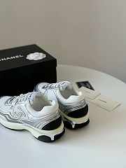 CHANEL MILTICOLOR LOGO SILVER SNEAKERS - 6